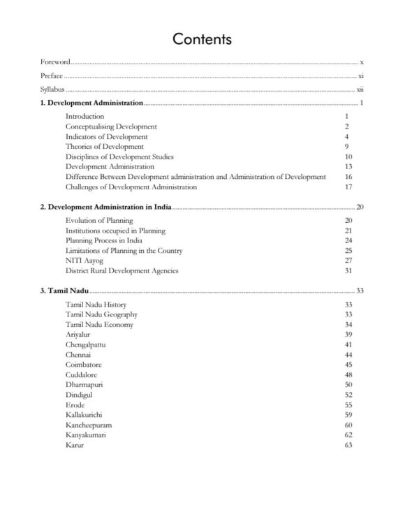 Development Administration in Tamil Nadu