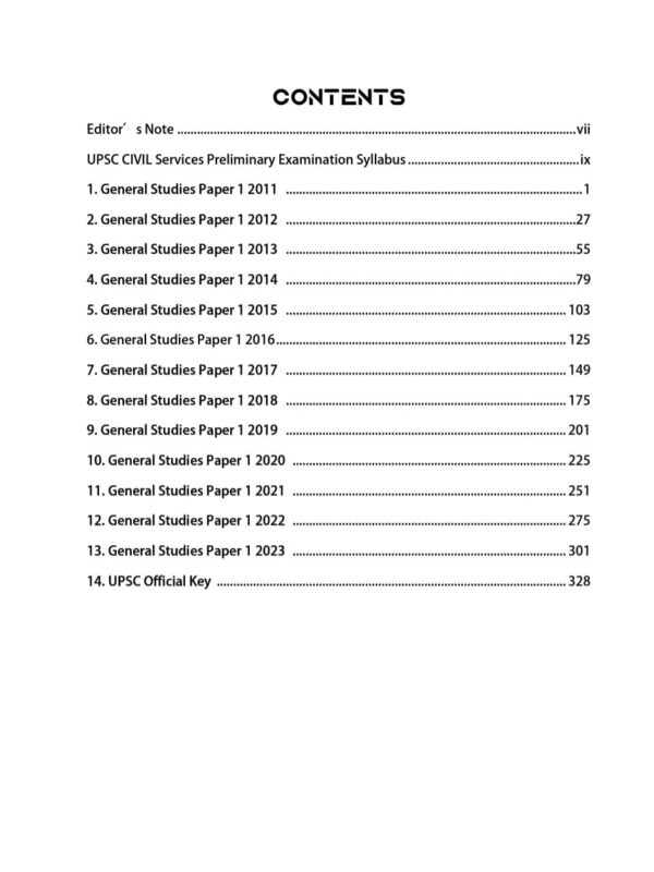 UPSC GS Preliminary Previous Years QB (2011-2023)