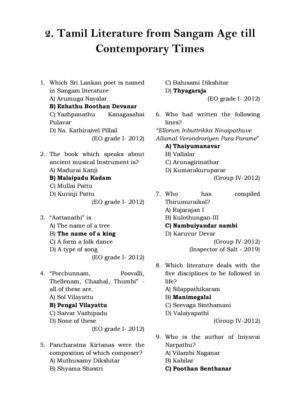 TNPSC - History, Culture, Heritage and Socio - Political Movements in Tamil Nadu (UNIT 8) - Image 6