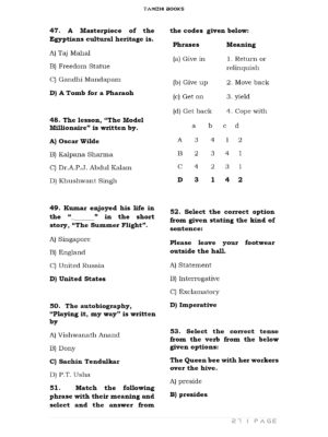 TNPSC Previous Years General English Questions - Image 7