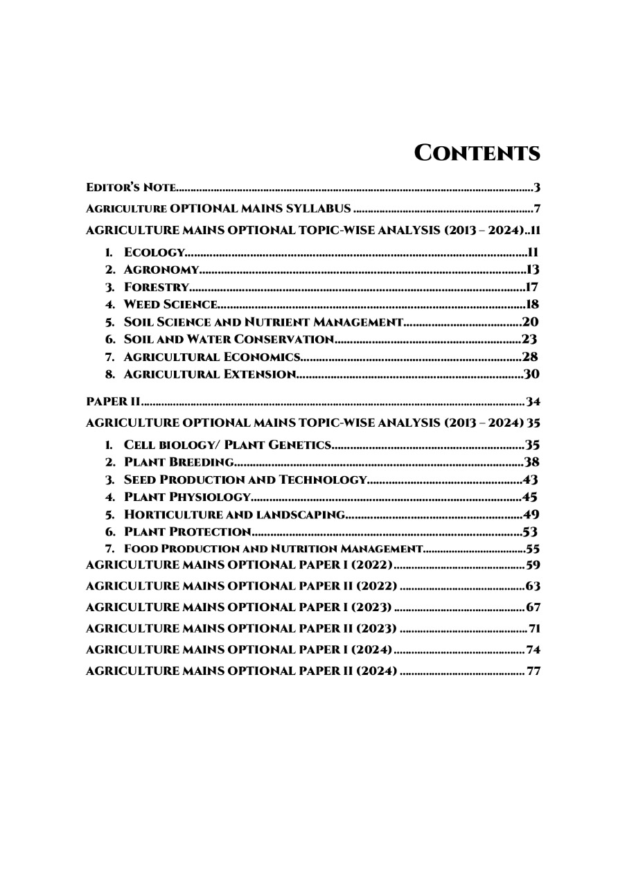 UPSC 12 PREVIOUS YEARS OPTIONAL MAINS PAPER 2013-2024: Agriculture - Image 2