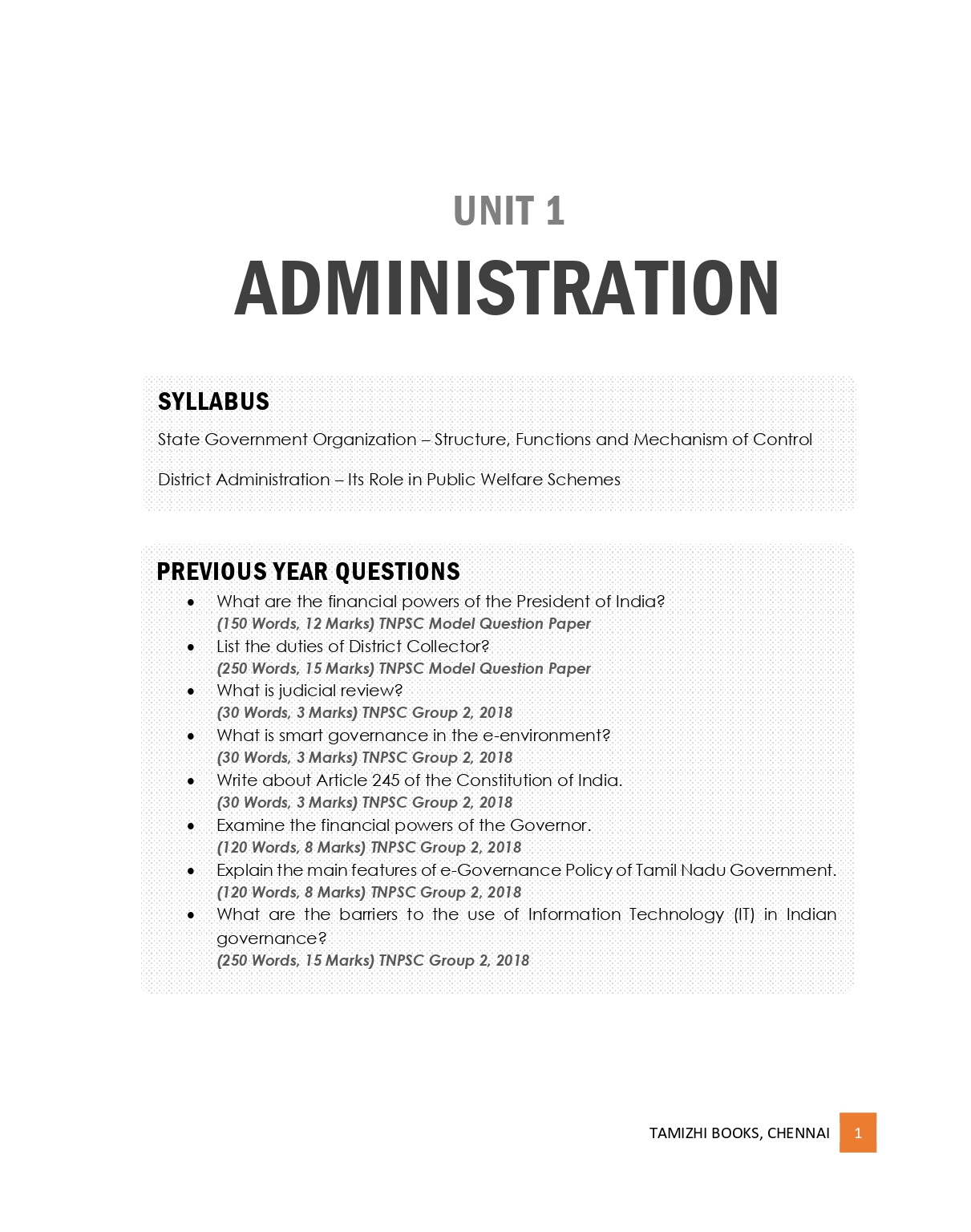 Administration and Governance of States with Specific Reference to Tamil Nadu - Image 8