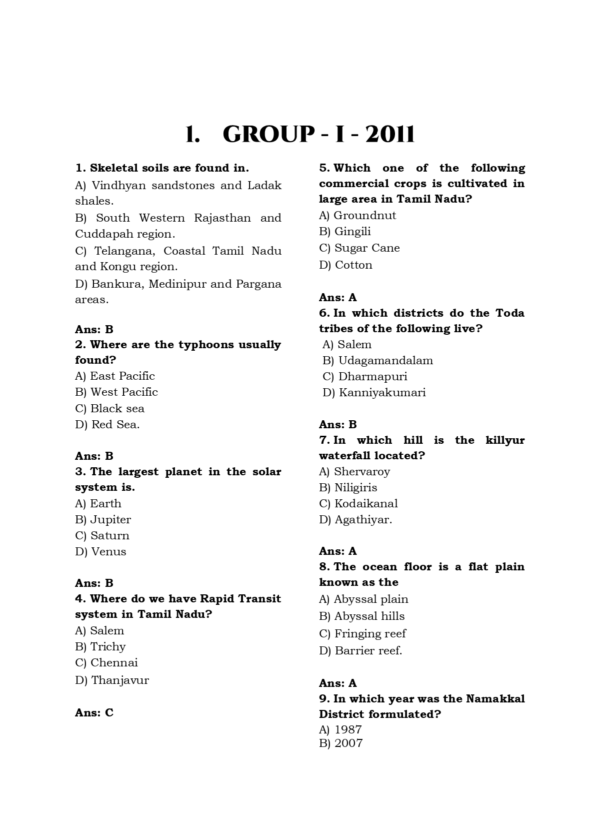 TNPSC Exam Wise Geography Previous Year Questions- 2nd Edition