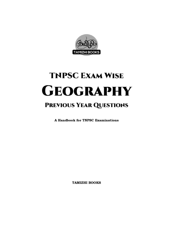 TNPSC Exam Wise Geography Previous Year Questions- 2nd Edition