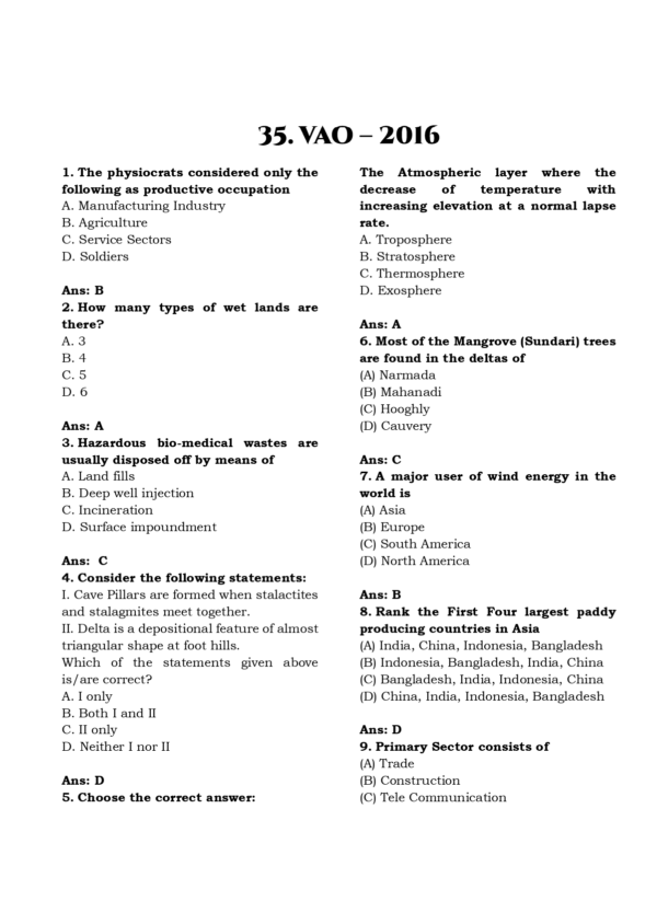 TNPSC Exam Wise Geography Previous Year Questions- 2nd Edition