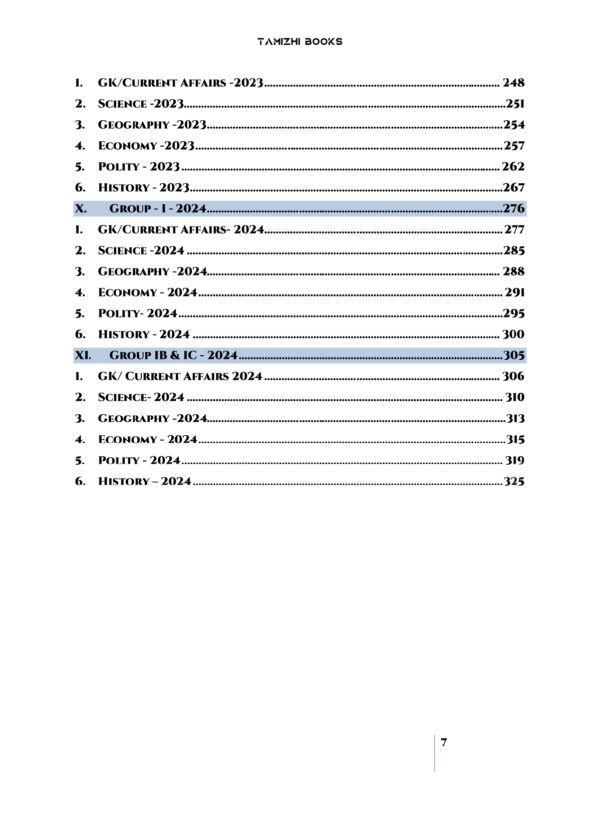 TNPSC Group I Exam Previous Year Questions