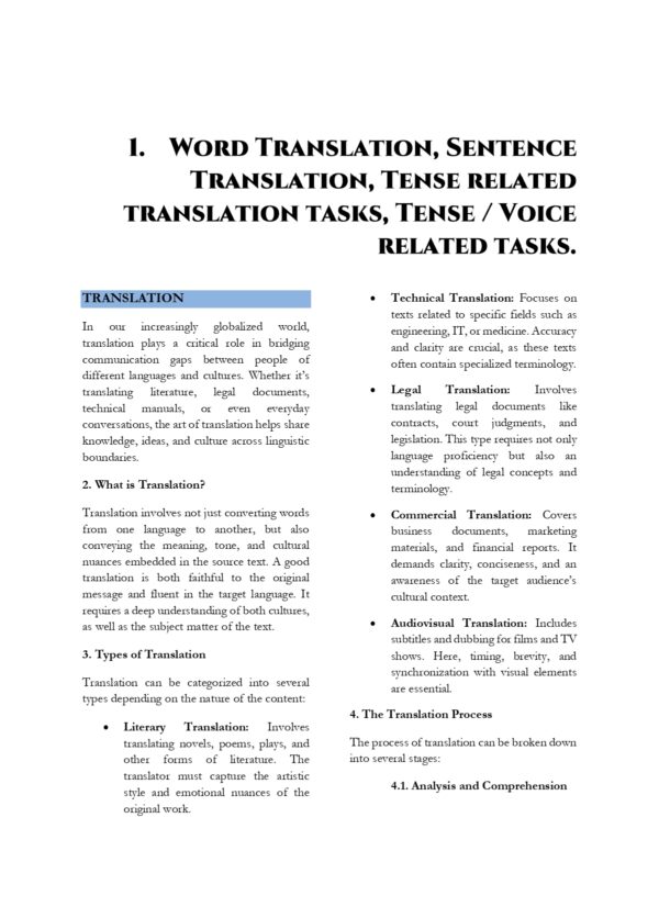 General English for TNPSC