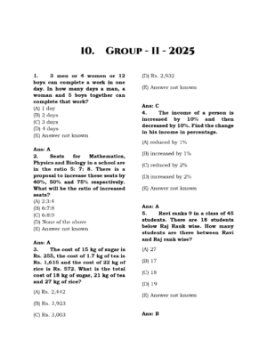 TNPSC Exam Wise  Aptitude  Previous Year Questions - Image 7