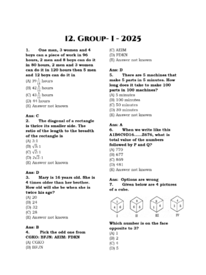 TNPSC Exam Wise  Aptitude  Previous Year Questions - Image 6