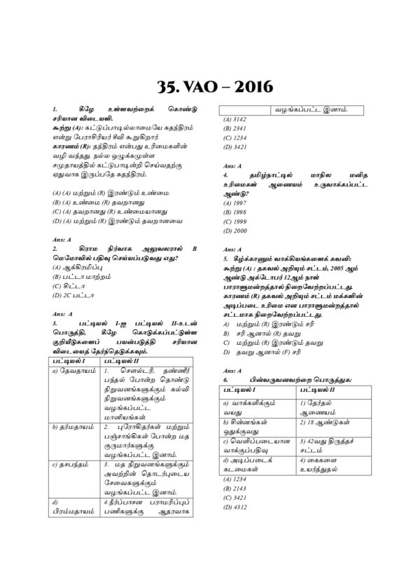 Munthiya andukalin TNPSC Thervil Arasiyal Vinakalin Thodari