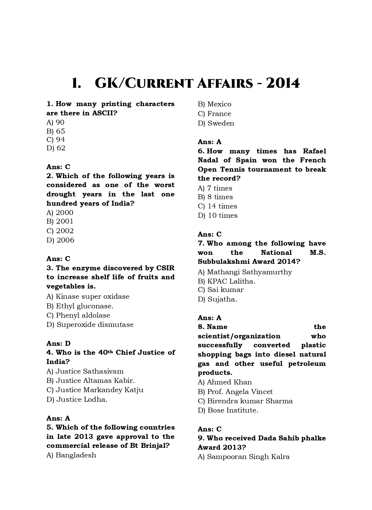 TNPSC Group I Exam Previous Year Questions - Image 10