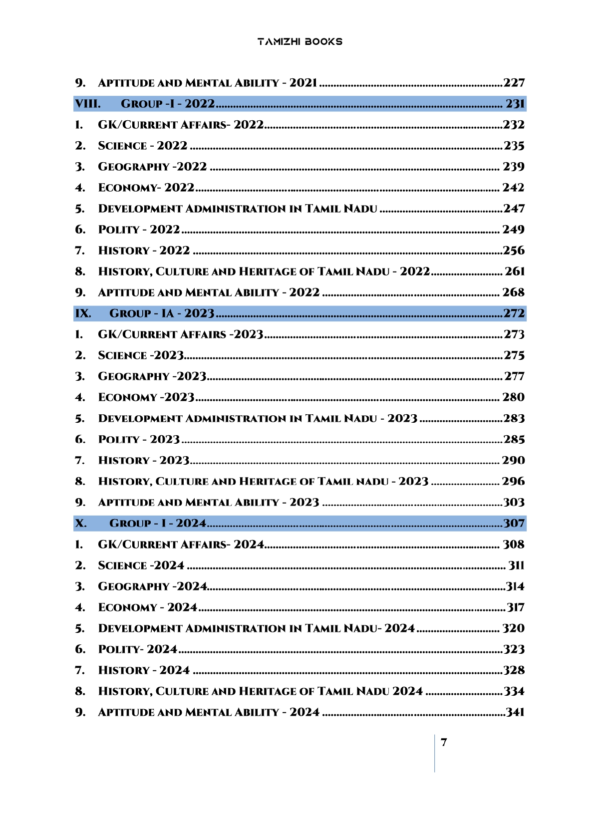 TNPSC Group I Exam Previous Year Questions