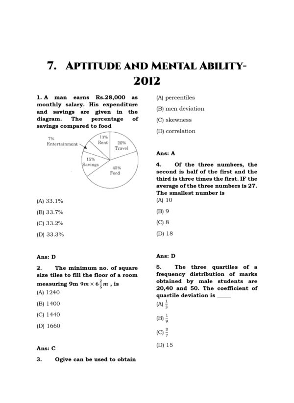 TNPSC Previous Years Subject Wise Group 2 Questions Bank